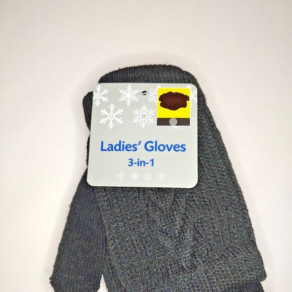 Ladies' Gloves 3-in-1 Acrylic Polyester Spandex Assorted Color Leopard Animal - Picture 8 of 9